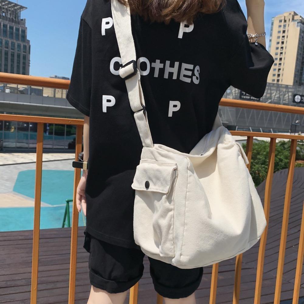 Borse a Spalla/Crossbody in Tela di Grande Capacità Stile Harajuku Borsa da Uomo Ragazzi