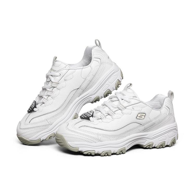 Skechers D Lites Sr White Women's (Unisex) Chunky Sneakers 76605 WHT