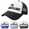 Foam Mesh I'M EGGSCELLENT Trucker Cap Curved Brim Snapback Cap Fashion Golf Hat  For Men Women