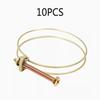 10Pcs Adjustable Pipe Clamp Double Wire HoseClip Plumbing Fastener Hardware Kit Double Wire Hose Clip Plumbing Fastener Hardware