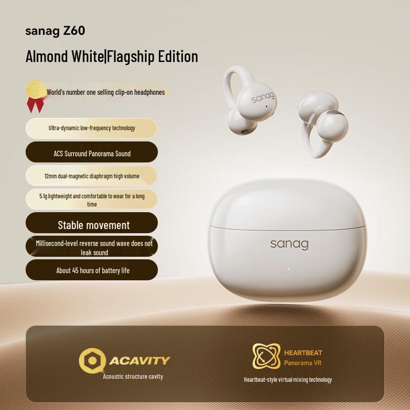 

Saina Z60S Clip-on Open-ear Bluetooth Earbuds