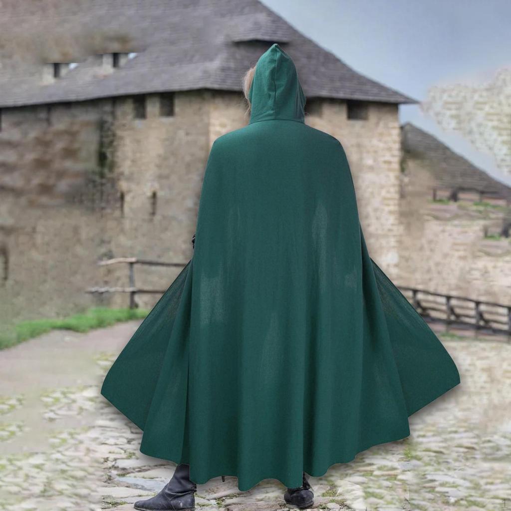 Cloak with Hood for Medieval Cosplay And Festivals Men Women