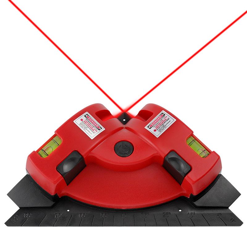 90° Tile Laying Tool: Wall Tile Level, Laser Angle Meter, Right Angle Ground Line Guide