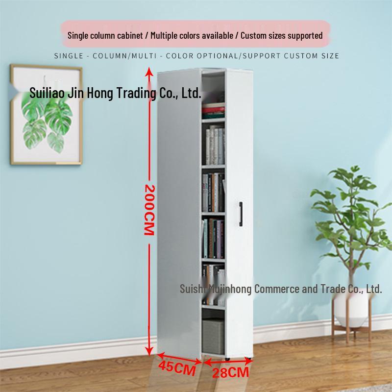 Mobile Dustproof Bookshelf: Sliding, Wheel-Equipped, Drawer-Type Storage Cabinet