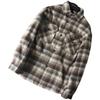 Export Surplus Stock, Label-Cut, Spring Japanese-Style Retro Woolen Plaid Shirt, Men's Long-Sleeve Korean Fashion Casual Jacket