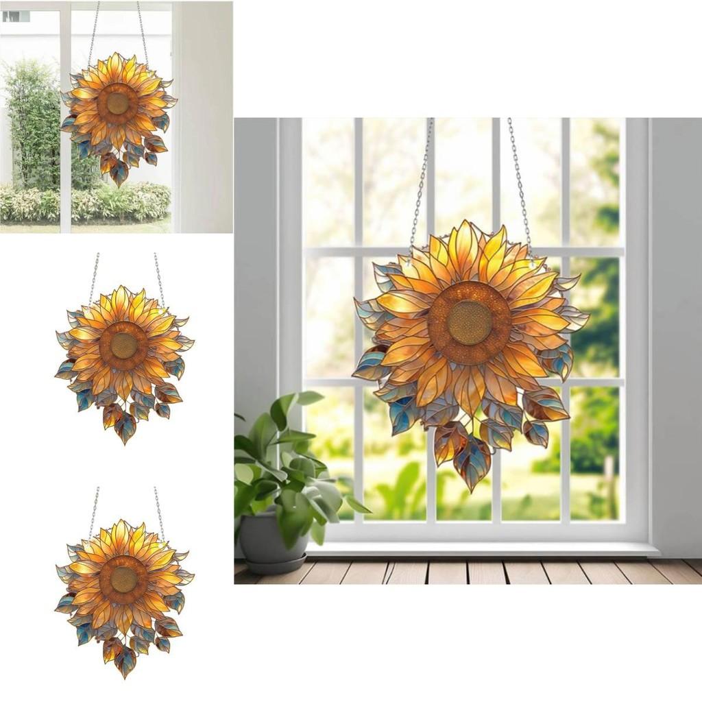 Sunflower Acrylic Window Hanging Decorative Art For Home Living Room Decor