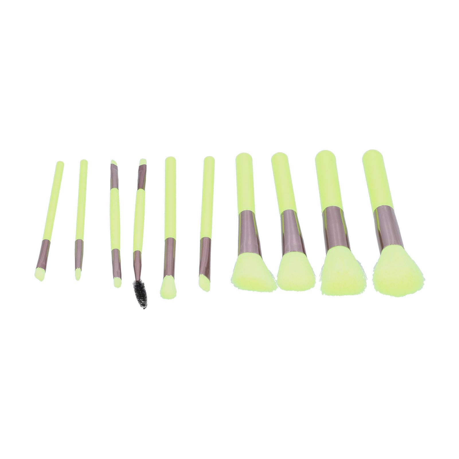Soft Hair Cosmetic Brush Set Blusher Loose Powder Brush Makeup Tool Fluorescent Green