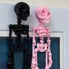 2/5Pcs 3D Printed Skeleton Refrigerator Magnet Halloween Poseable Skeleton Figurine