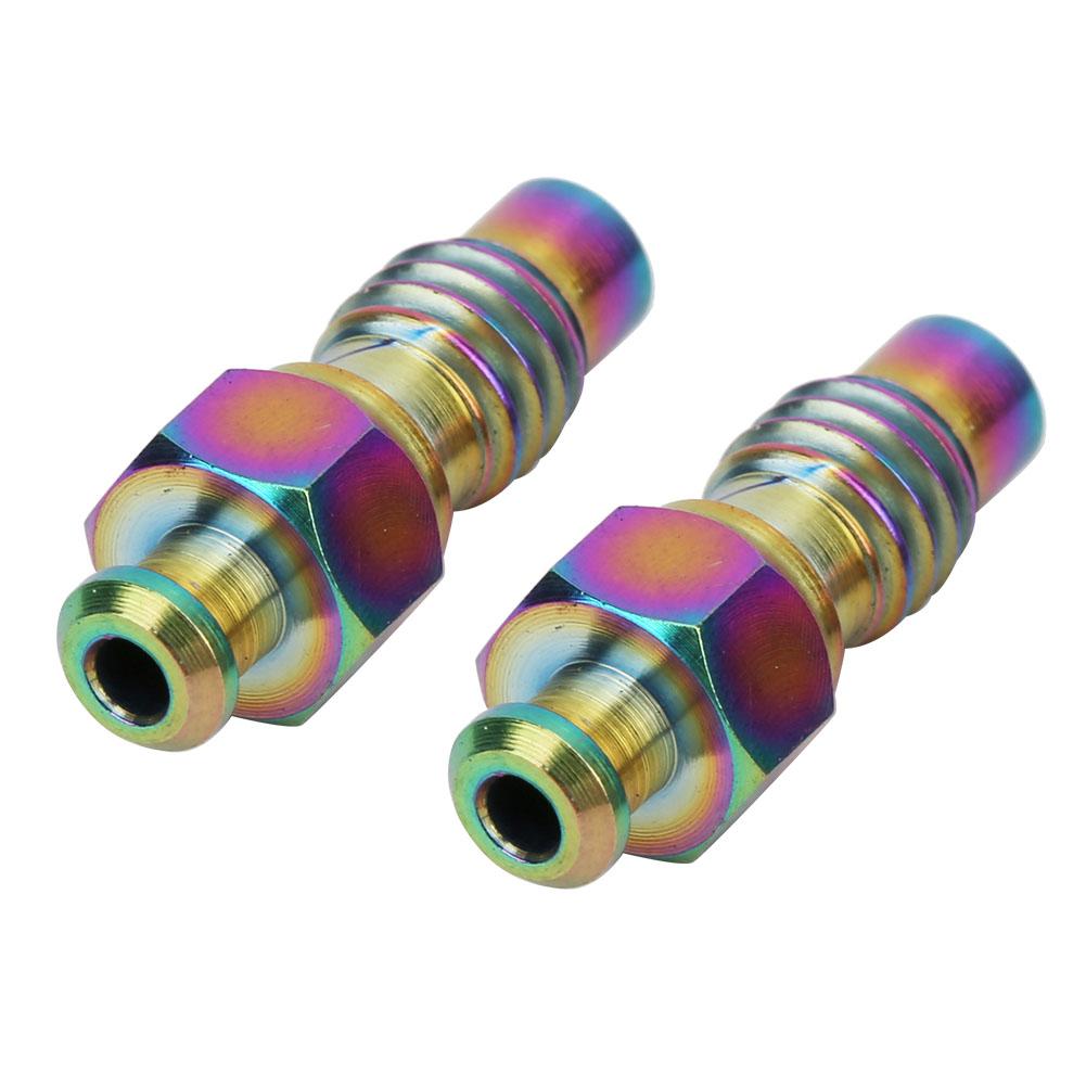 2 Pcs   Alloy Oil Disc Brake Bleed Nipple Exhaust Screws Set for Road   Accessories