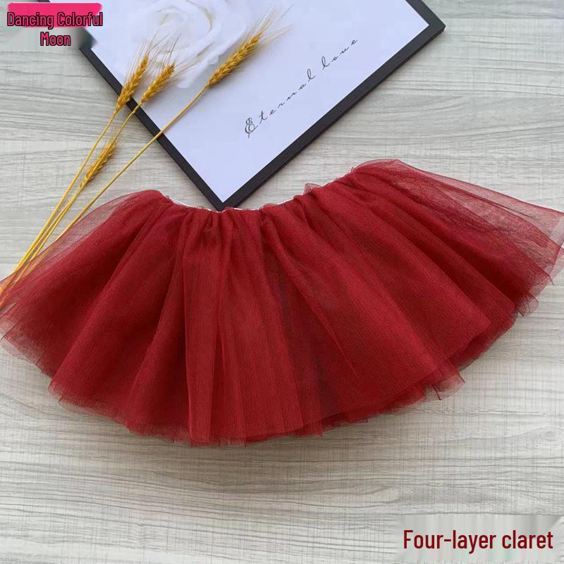 Children's Four-Layer Ballet Tulle Petticoat for Dance Performances