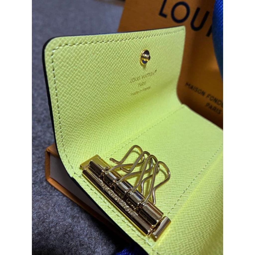 Used New Key Case 4-key Monogram Multicles 4 Tonic Lemon Yellow