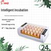 HHD Mini Automatic Egg Incubator with Temperature Control for Chicken, Duck, Goose, and Quail - 24 Capacity