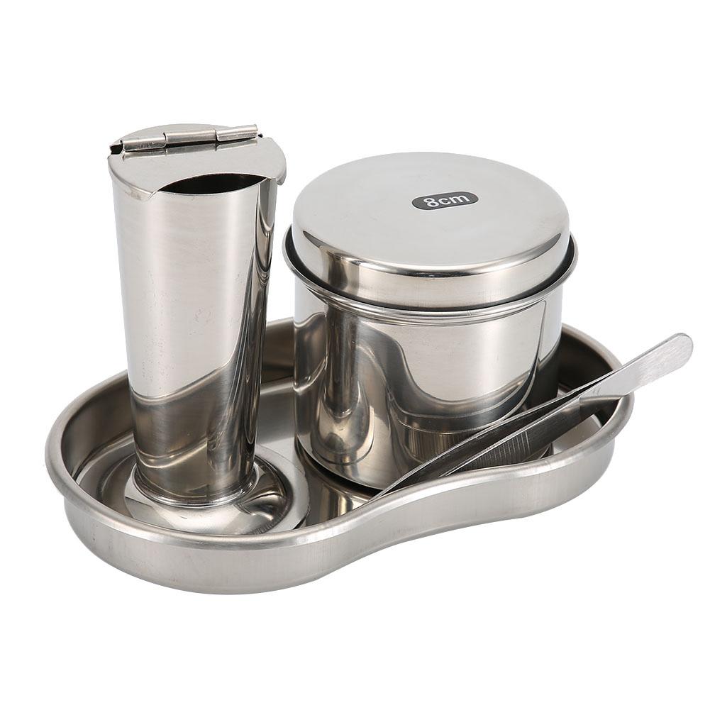 

Набор для дезинфекции татуировок Медицинская дезинфекционная пластина из нержавеющей стали Бак Банка Поднос Пинцет S