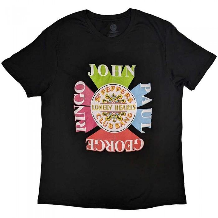 The Beatles T-shirt unisex per adulti con nomi di tamburi Sgt Pepper