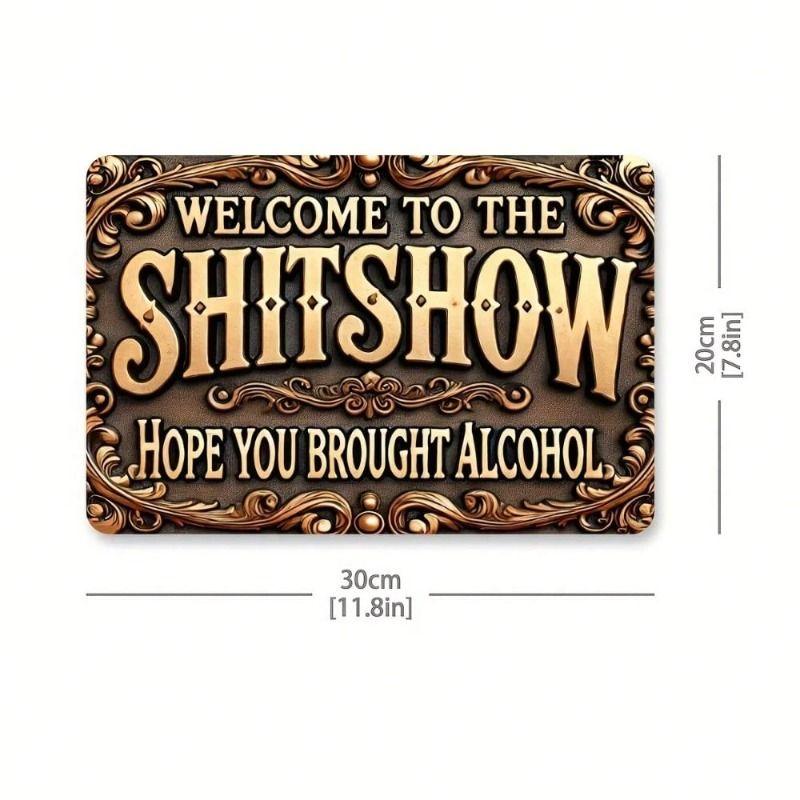 1 Piece Retro Metal Tin Sign Decorative Painting 8x12 Inch Office Living Room Patio Wall Decor