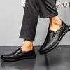 Fashion Genuine Leather Men Shoes Luxury Brand 2025 Casual Slip On Formal Loafers Men Moccasins Italian Black Male Driving Shoes Brown
