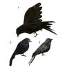 Halloween Crow Realistic Looking Super Soft Feather Black Feathered Crow Halloween Decor for Home