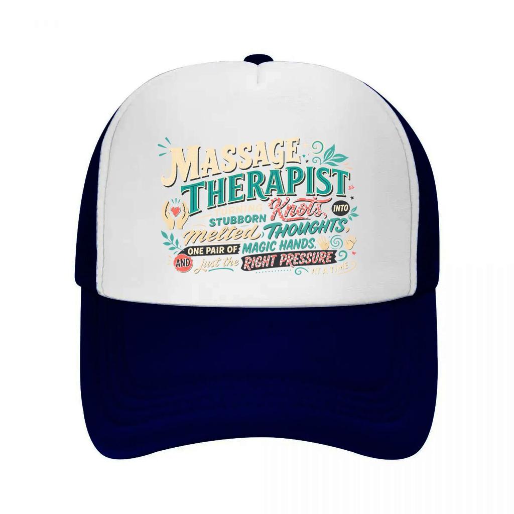 Funny Massage Therapist Quote Typogr Mesh Baseball Cap Casual Hat Outdoor For Womens Unisex FeUnisex
