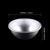 Set Of 50 Hemispheres Baking Molds Silver Aluminum Cake Tins for Wedding Cakes and Mousses Puddings Bakewares