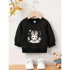 Kids Sweatshirt Cute Printed Pattern Simple Sweet Beauty Baby Spring Thin Round Neck Hoodie