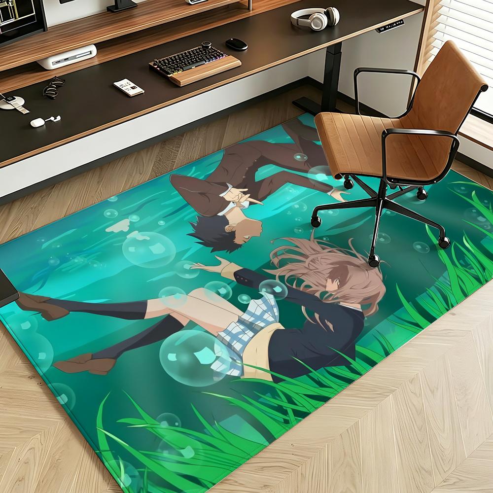 Anime A-A S-Silent V-Voice Floor Mat Soft Flannel Floor Mat Suitable for Entryways, Living Rooms, Bedrooms, and Bathrooms