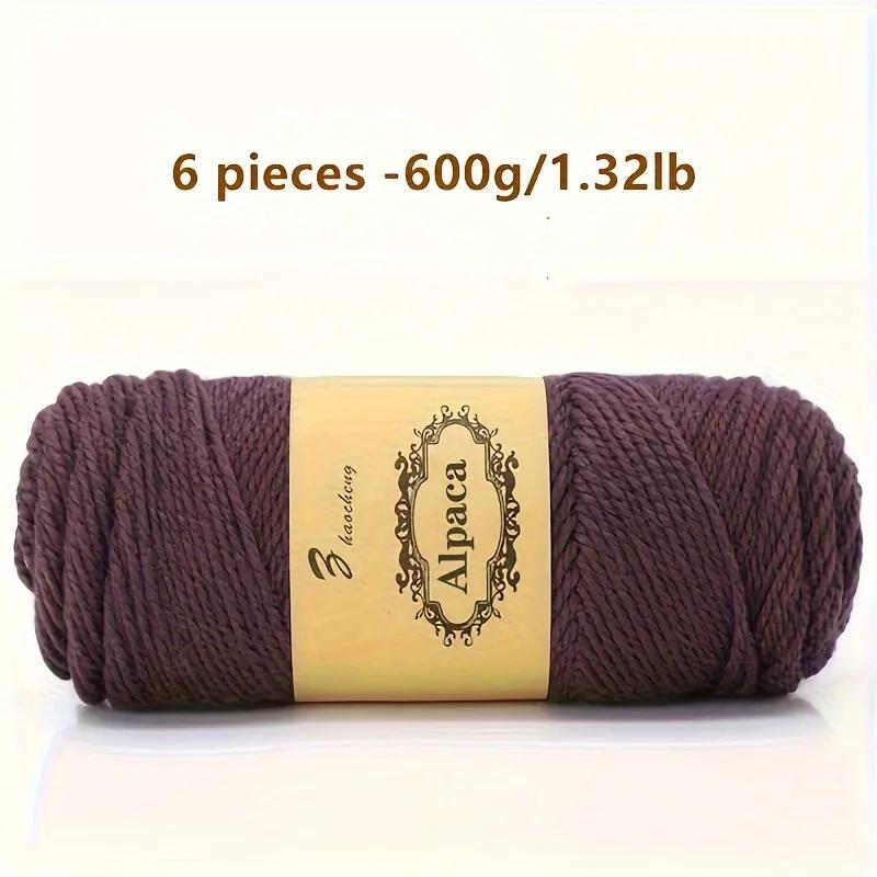 6 Pcs Premium Soft & Durable Alpaca Blend Yarn Worsted Weight, Perfect for Knitting Sweaters Assorted Colors