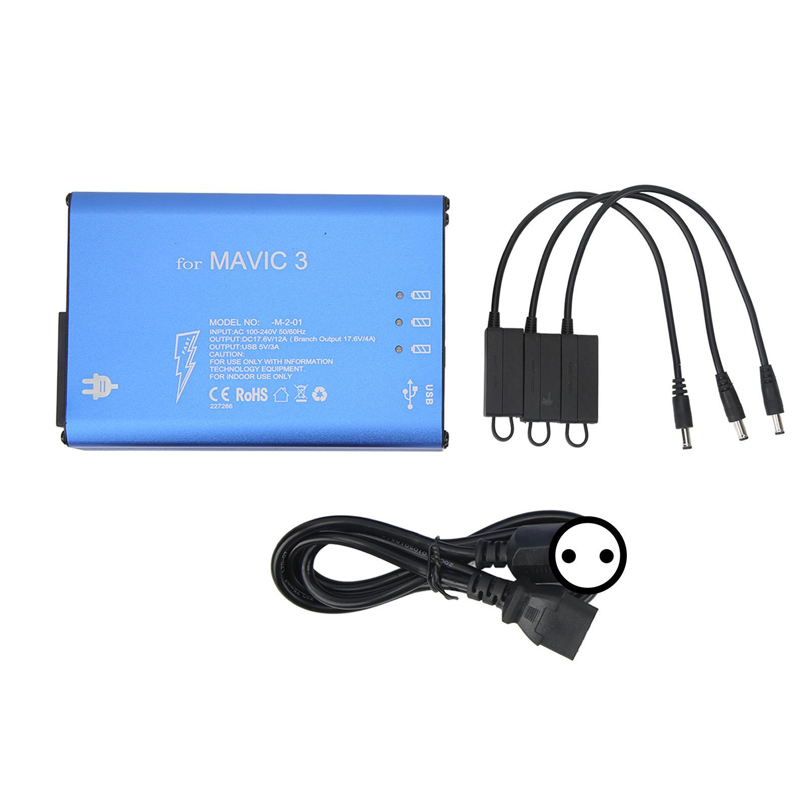 

Drone Battery Aluminum Alloy Electronic Components Blue UAV Charging Tool with for MAVIC 3 Drone Battery
