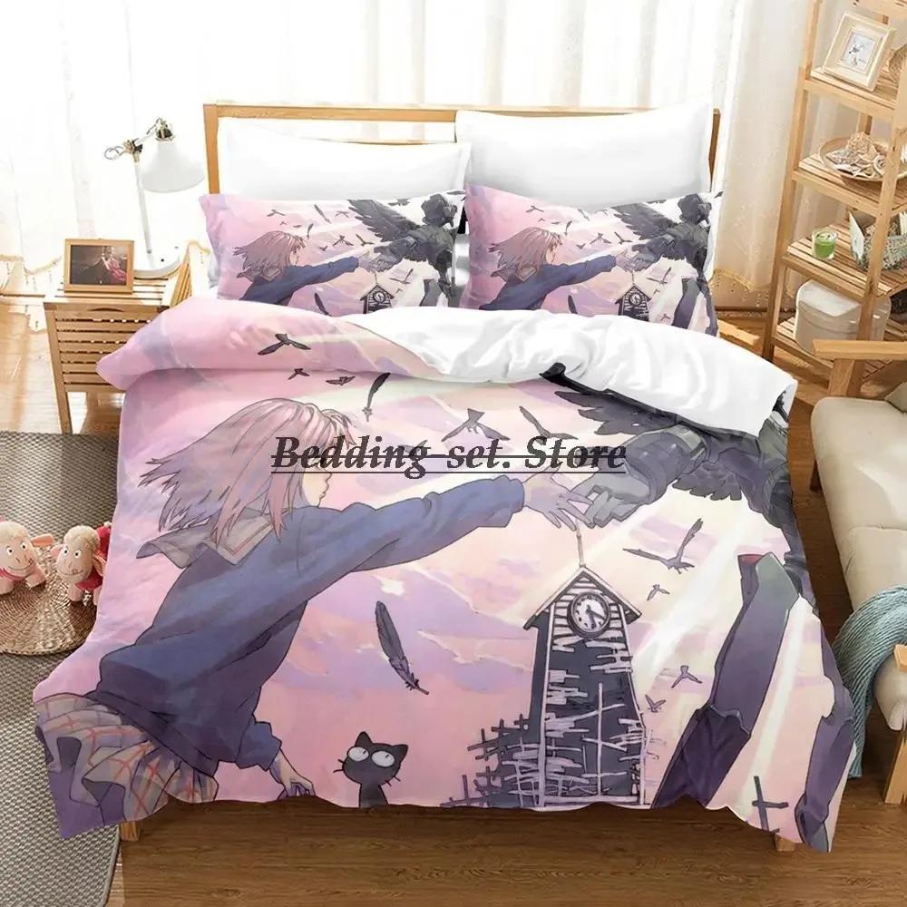 FLCL Alternative Sängkläder Set Enkel Twin Full Queen King Size Sängset Vuxen Barn Sovrum Påslakanset 3D Anime Lakan Set