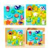 Wooden Montessori Toy Peg Puzzle Animal Shape Puzzles Fine Motor Skills Wood Sticker Book Busy Board and Girls Gifts