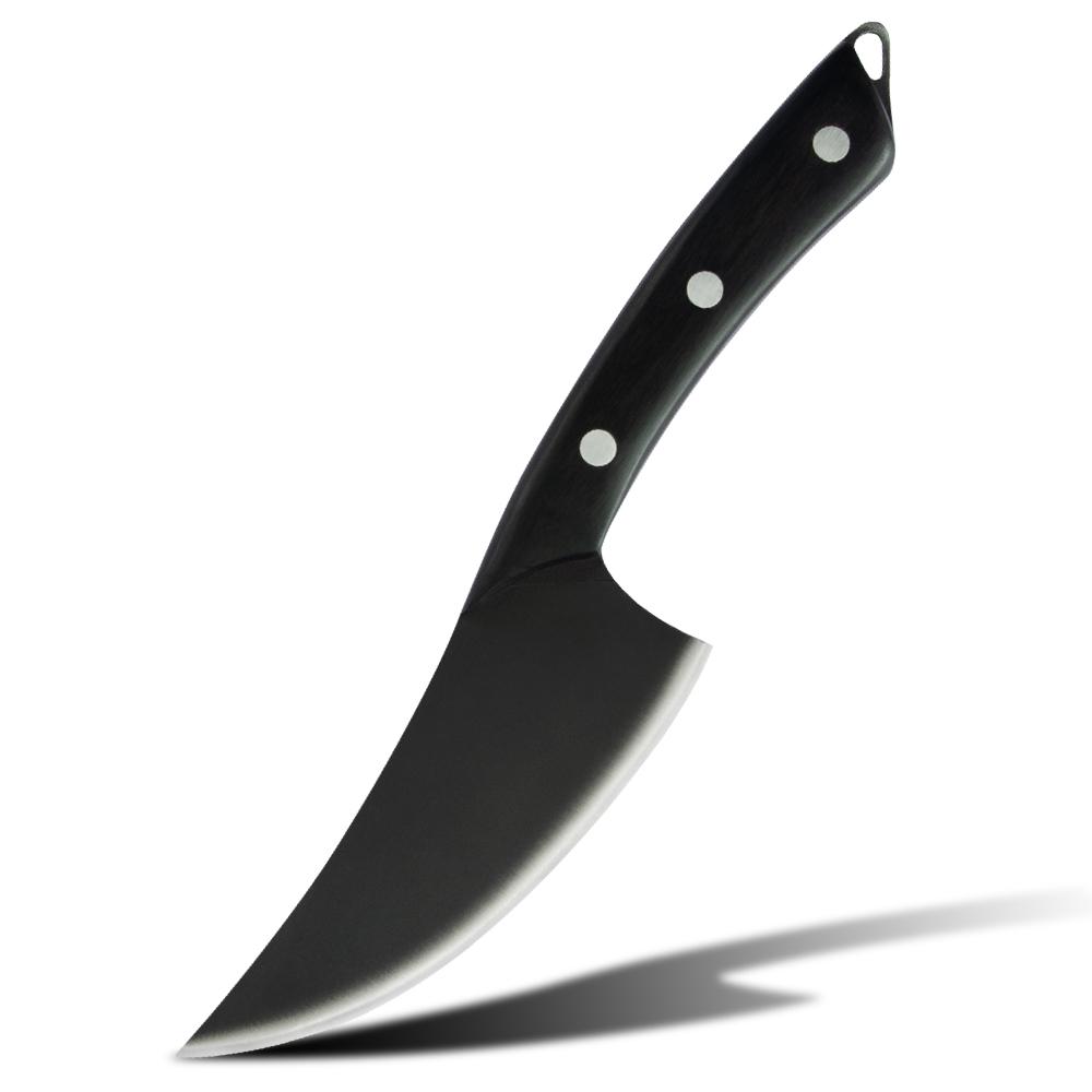 

Нож для кухни черный из нержавеющей стали 5-дюймовый нож для обвалки в сербском стиле с деревянной ручкой