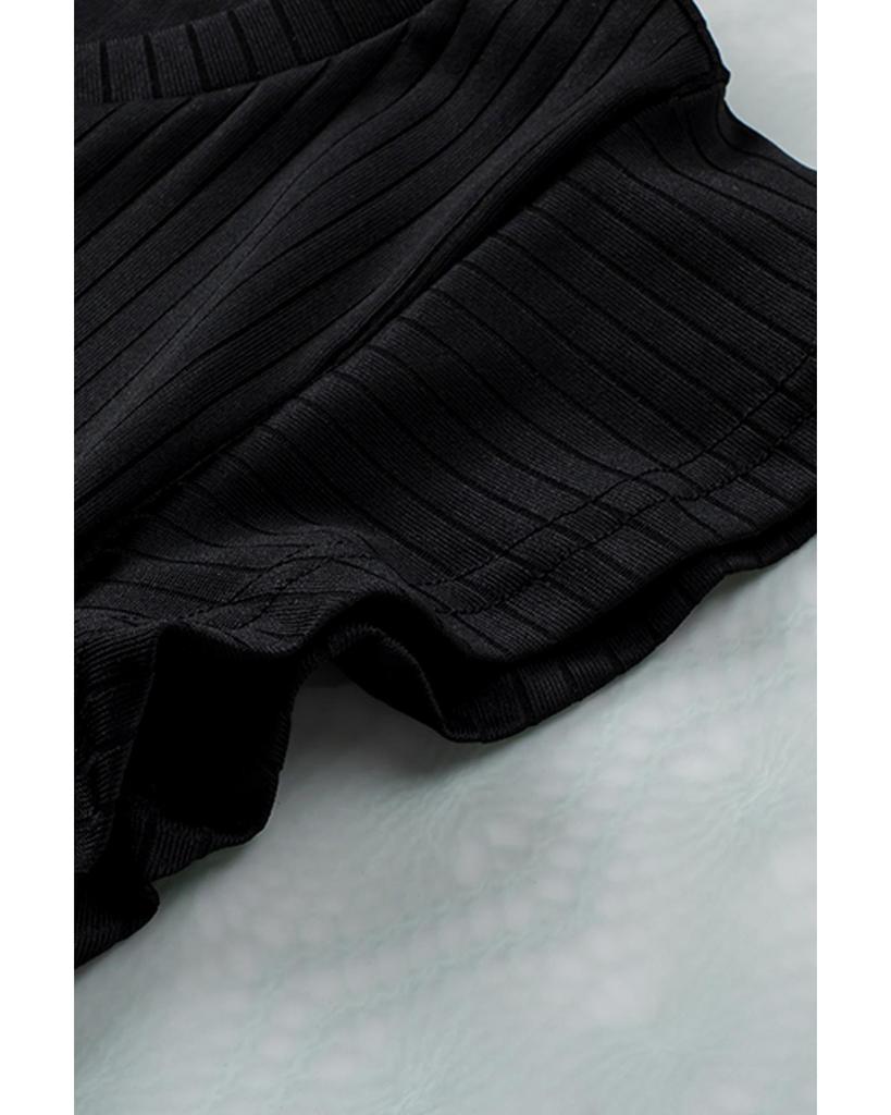 Azura Exchange Ruffle Sleeve Leopard Splice Blouse