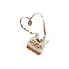 Cotton Linen Blend Canvas Bag, Bucket Bag, Crossbody Bag, Shoulder Bag Mini Women's Beige 777166-FACV3-8455