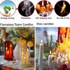 Flameless Candles Flickering LED Tealights Pillar Candle with Clear Cover Warm White Light for Festival Wedding Home Party Decor