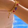 Fashionable Fruit Charm Necklace Bracelet Adjustable Chain Jewelry for Daily Outfits Or Special Occasions