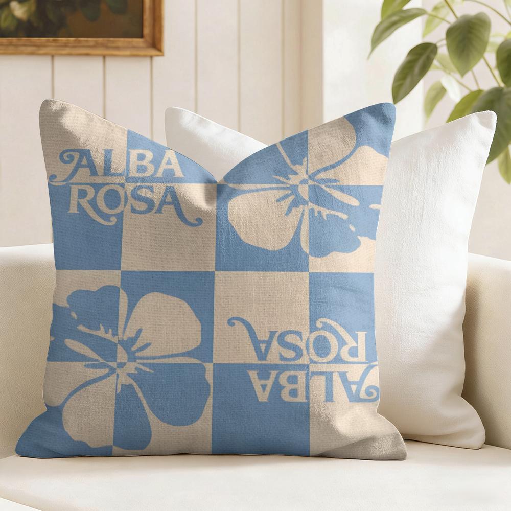 Fashion AALBA RROSA Cushion Cover Eco Linen Pillow Case DoubleSided Print Breathable Durable Zipper Home Decor Gift