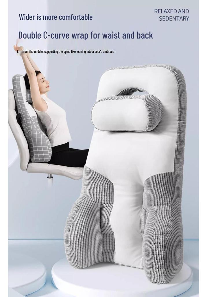 Ergonomic Lumbar and Neck Support Cushion for Comfortable Sitting