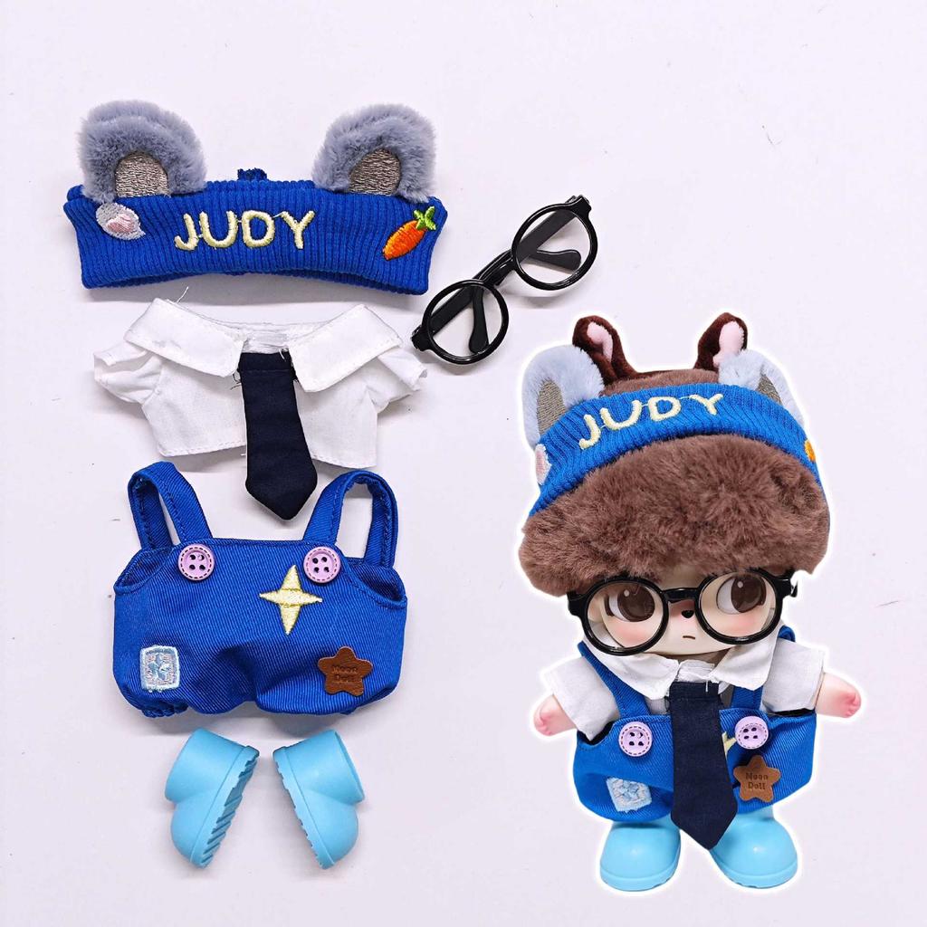 DIMOO WORLD Baby Clothes Blue Star Bone Suspenders Pants Suit Handsome Fashion Doll Clothes
