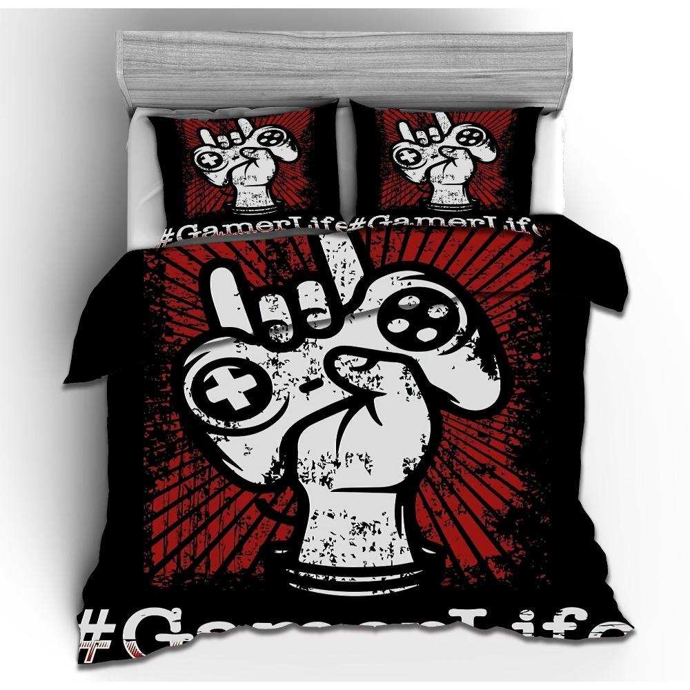 Gamepad Digital Printing Bedding Four-Piece Set Three-Piece Set Bed Sheet Quilt Cover