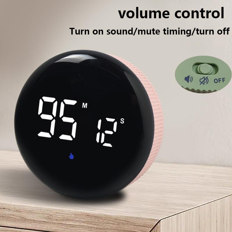 1PC Student Digital Silent Timer Magnetic Kitchen Electronic Timer Learn Countdown Reminder (Built-in Rechargeable Lithium Batte