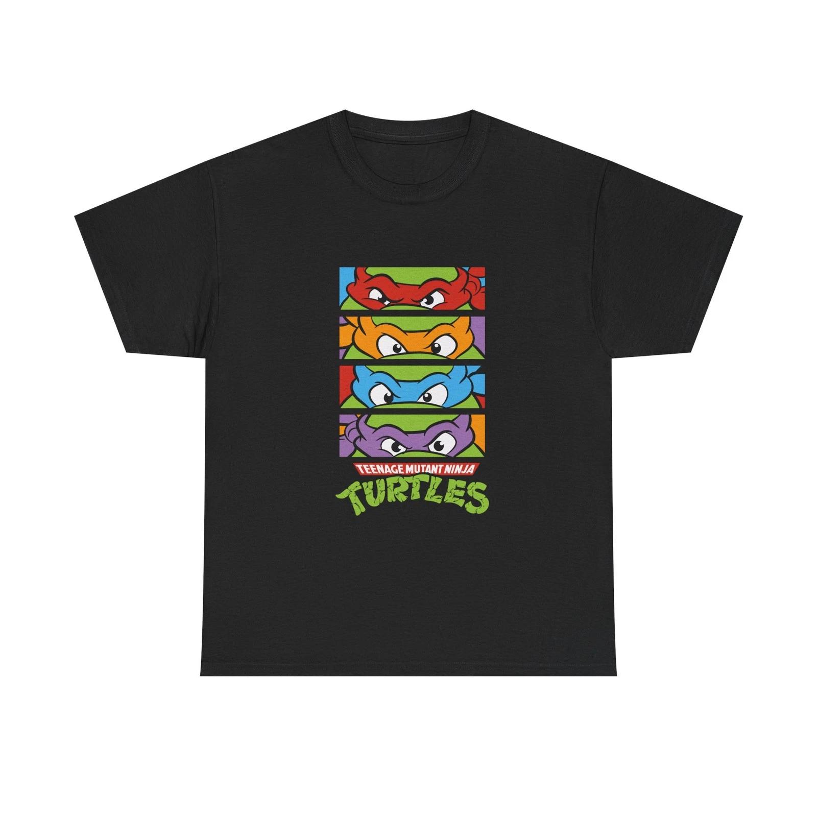 Teenage Mutant Ninja Turtles Stack Tee | Retro TMNT Mask Faces 4XL