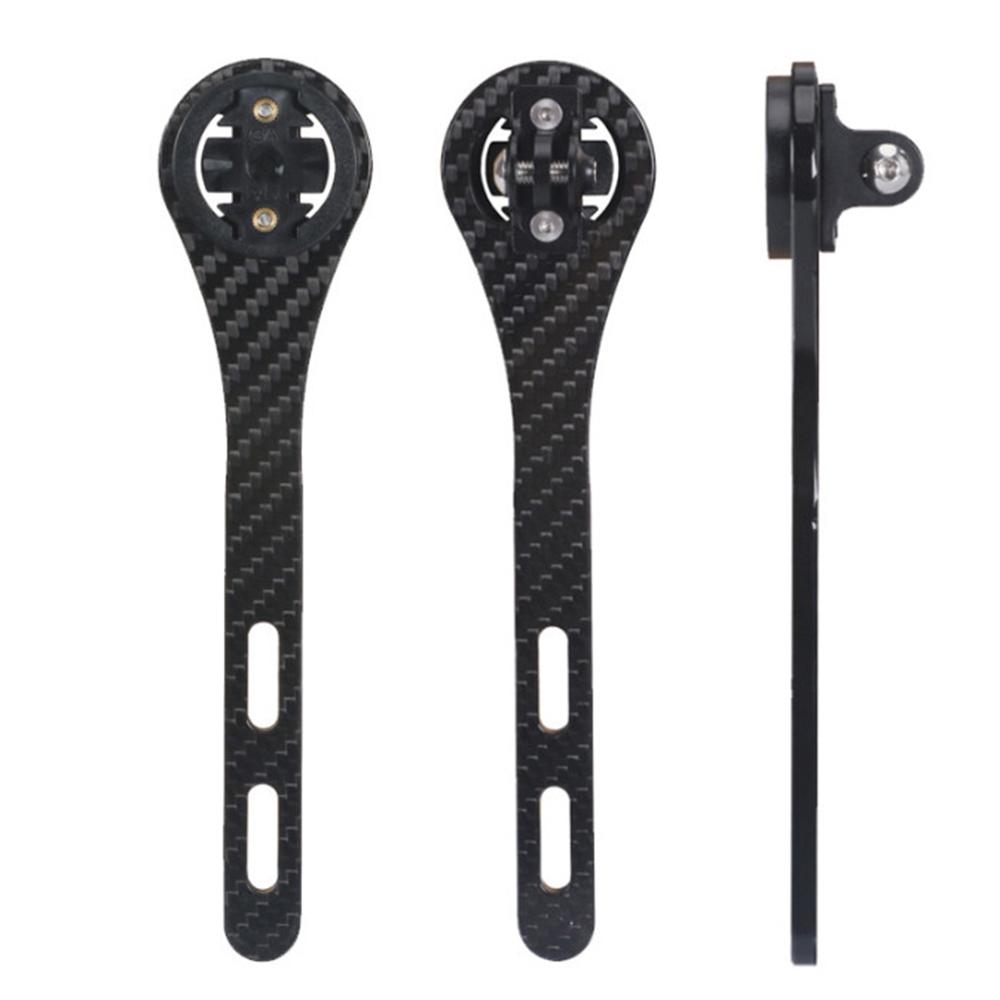 3K Carbon Fiber Bike Stem Extension Computer GPS Mount Holder Bracket