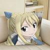Lucy Anime FFairy Tail Natsu Square Sofa Pillow Cover Solid Color Living Room Home Decor Cushion Case