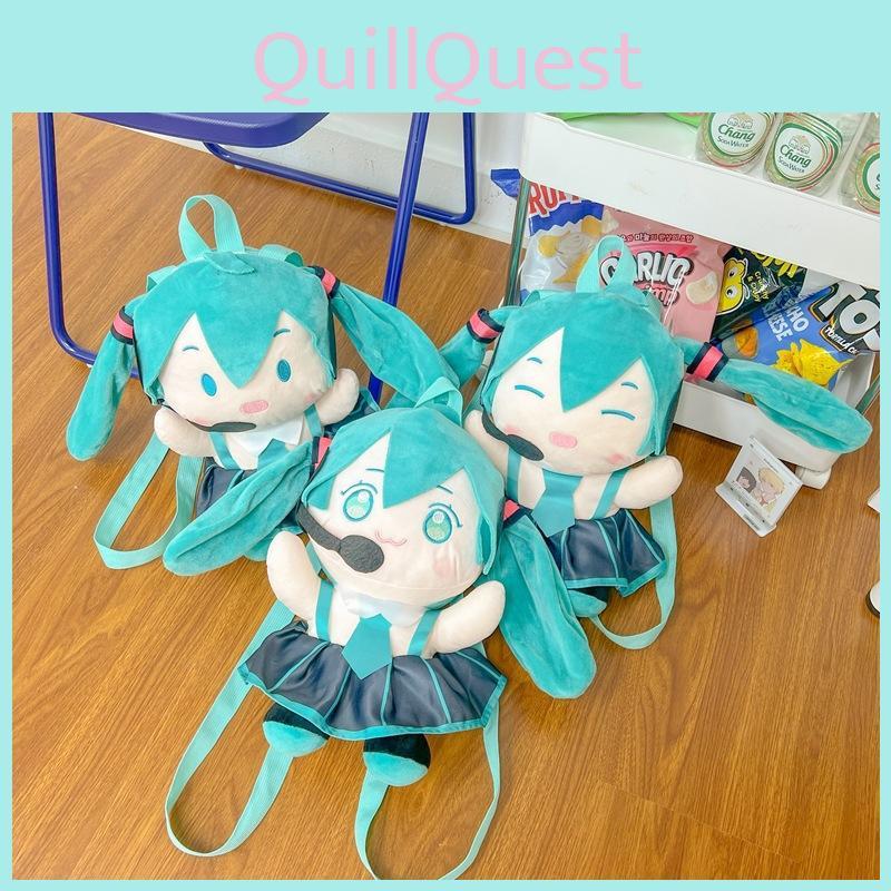 Miku Hatsune Soft Plush Anime Backpack With Breathable Design For Girls Gift