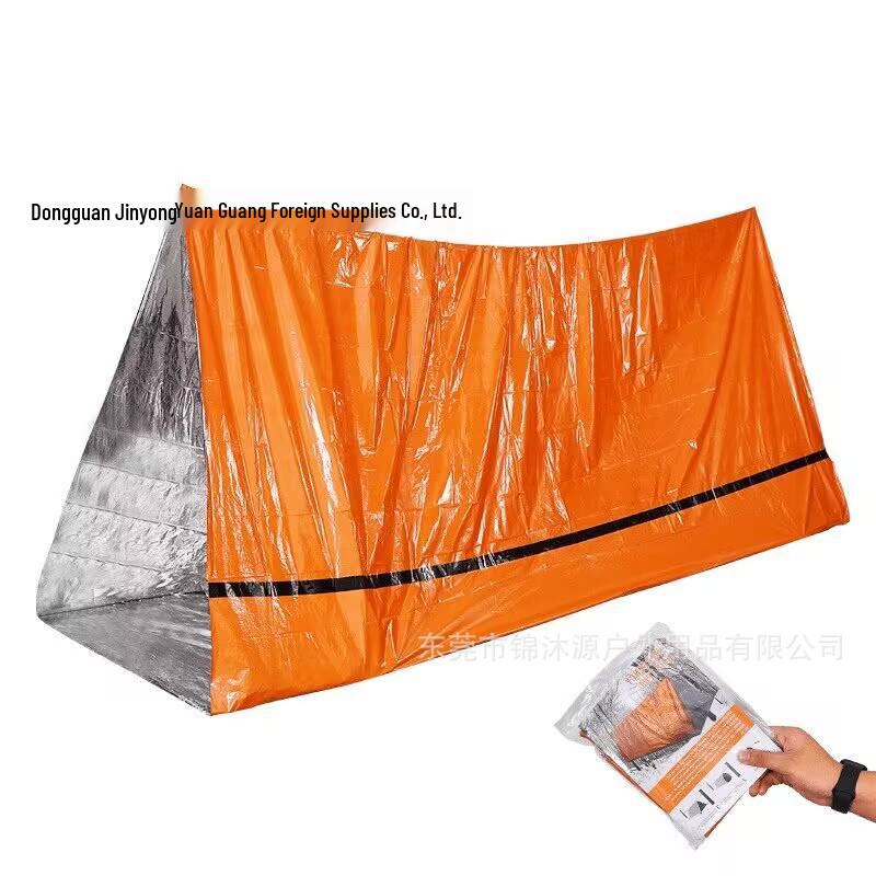 Portable Outdoor Emergency Tent & Thermal Sleeping Bag for Disaster Relief, Camping, and Cold Protection
