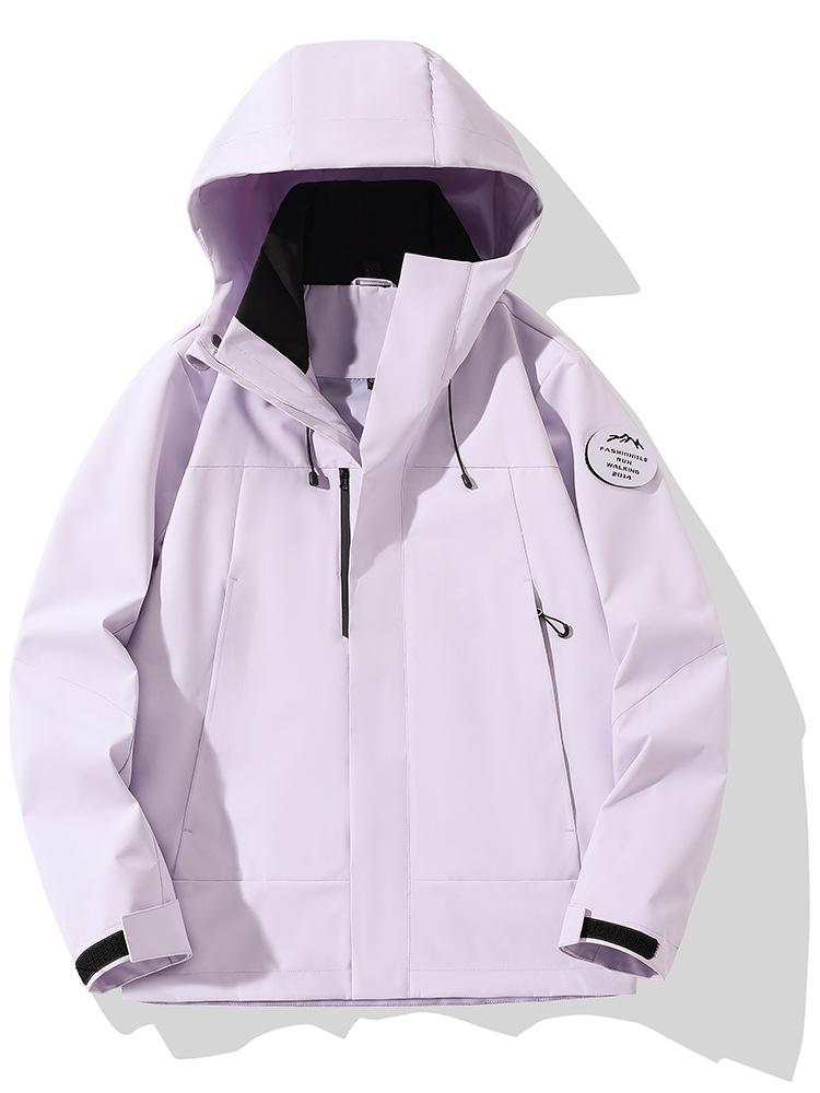 Men's and Women's Windproof Waterproof Hooded Mountaineering Jacket for Spring and Autumn - Outdoor Climbing Coat
