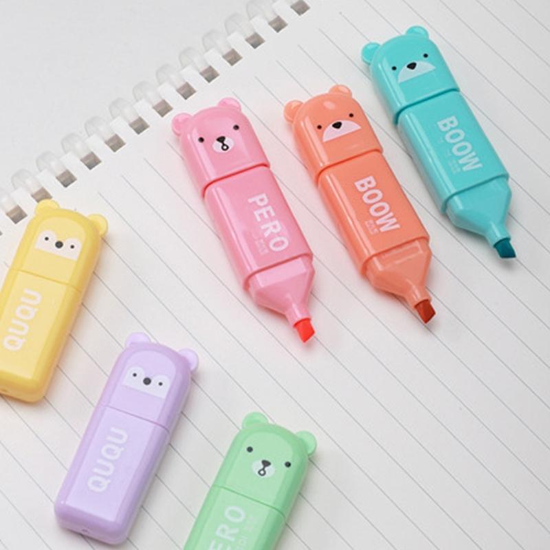 4/5/6 Farben Textmarker Set Textmarker Set Bibel Textmarker Set Cartoon Textmarker Stift Filzstift für Scrapbook
