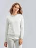 Korean Style Beaded Pullover Sweater for Women - Autumn/Winter Round Neck, Long Sleeve, Loose Fit, Slimming Knitwear, Elegant Base Layer Top