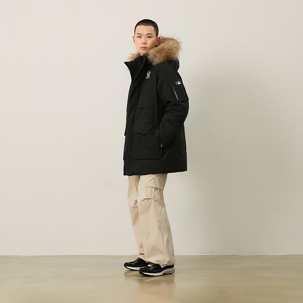 New MLB New York Yankees Basic Collection 24FW Jackets & Coats Down Jacket Unisex Black 3ADJB1346-50BKS