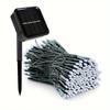 Starry Sky LED Solar String Lights - Outdoor Waterproof, Colorful & Flashing for Christmas & Festival Decorations.