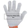 Men's Durable White Cotton Nylon Work Gloves for Construction